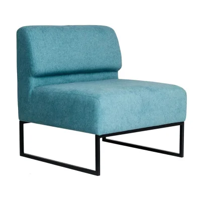 Modular unit of the sofa Lounge with a back, upholstery La Manche Turquoise